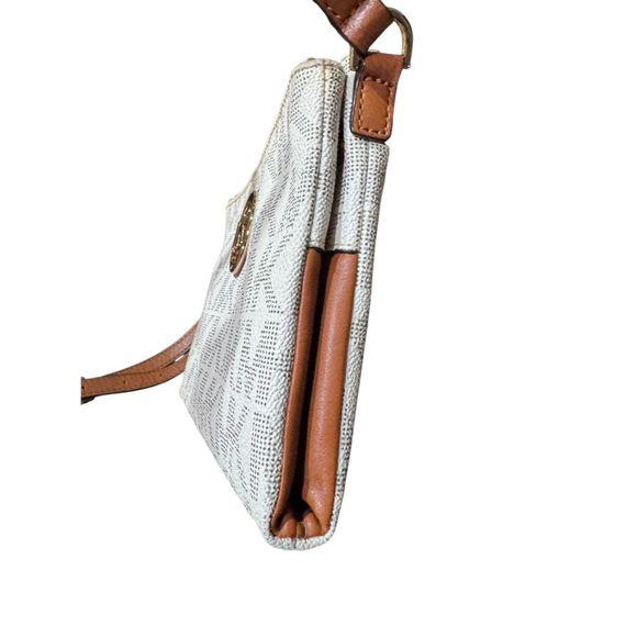 Michael Kors Fulton Large White,Gray Signature Logo Crossbody Bag - Picture 3 of 16